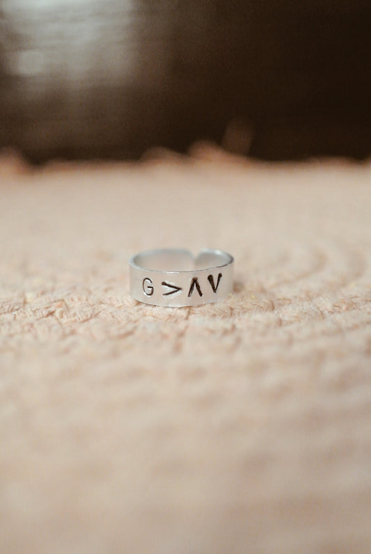 God Is Greater Than The Highs and Lows Ring