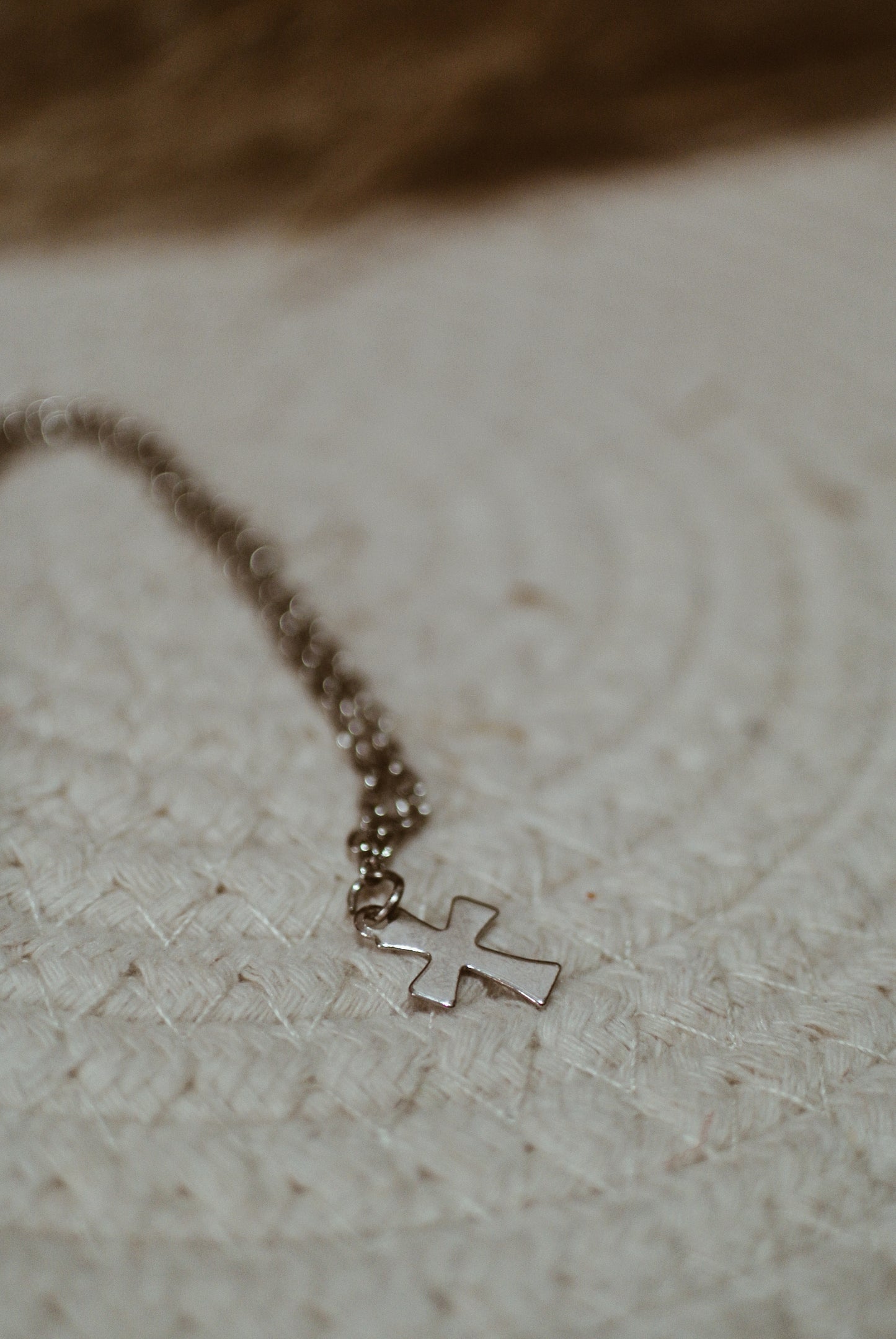 Silver Cross Charm Necklace