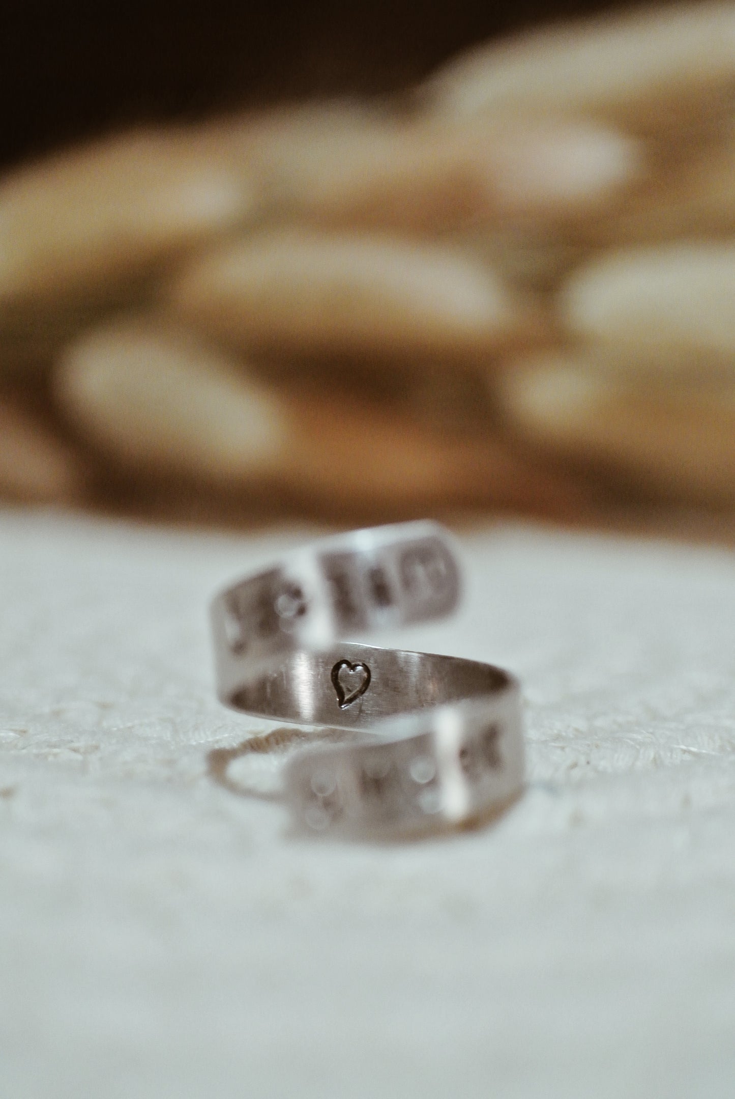 Custom Name w/ heart Wrap Ring