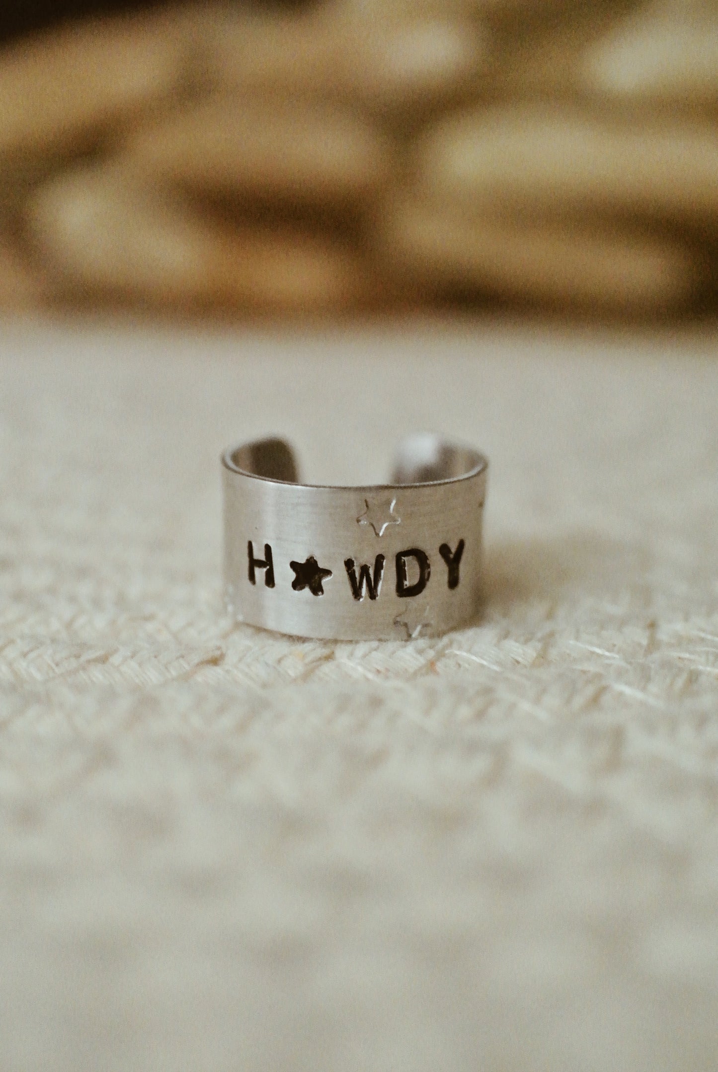 HOWDY Ring w/ stars