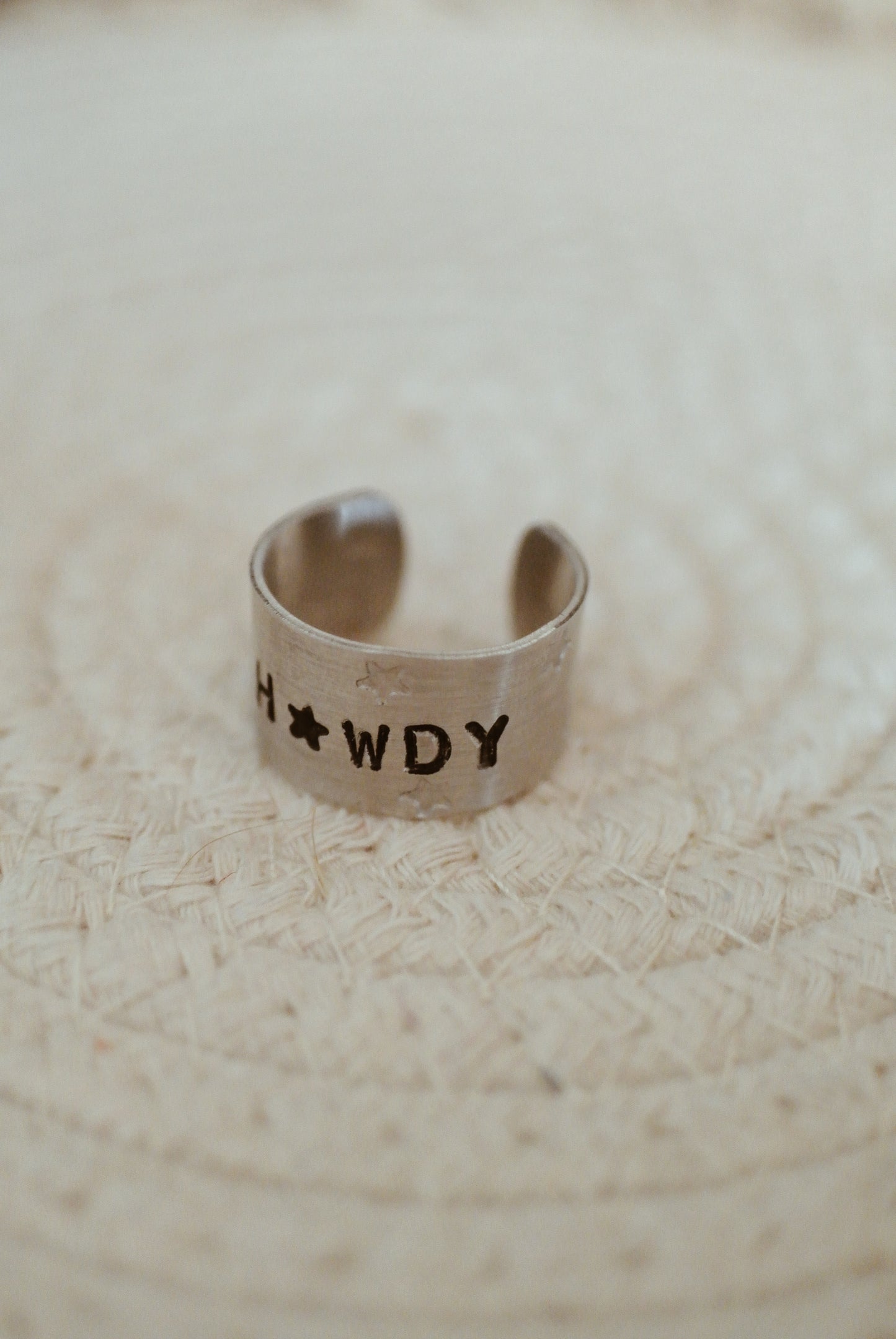 HOWDY Ring w/ stars