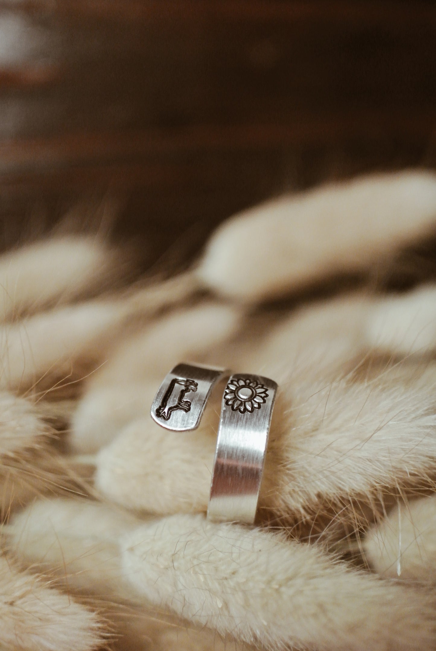 Cow + Flower Wrap Ring