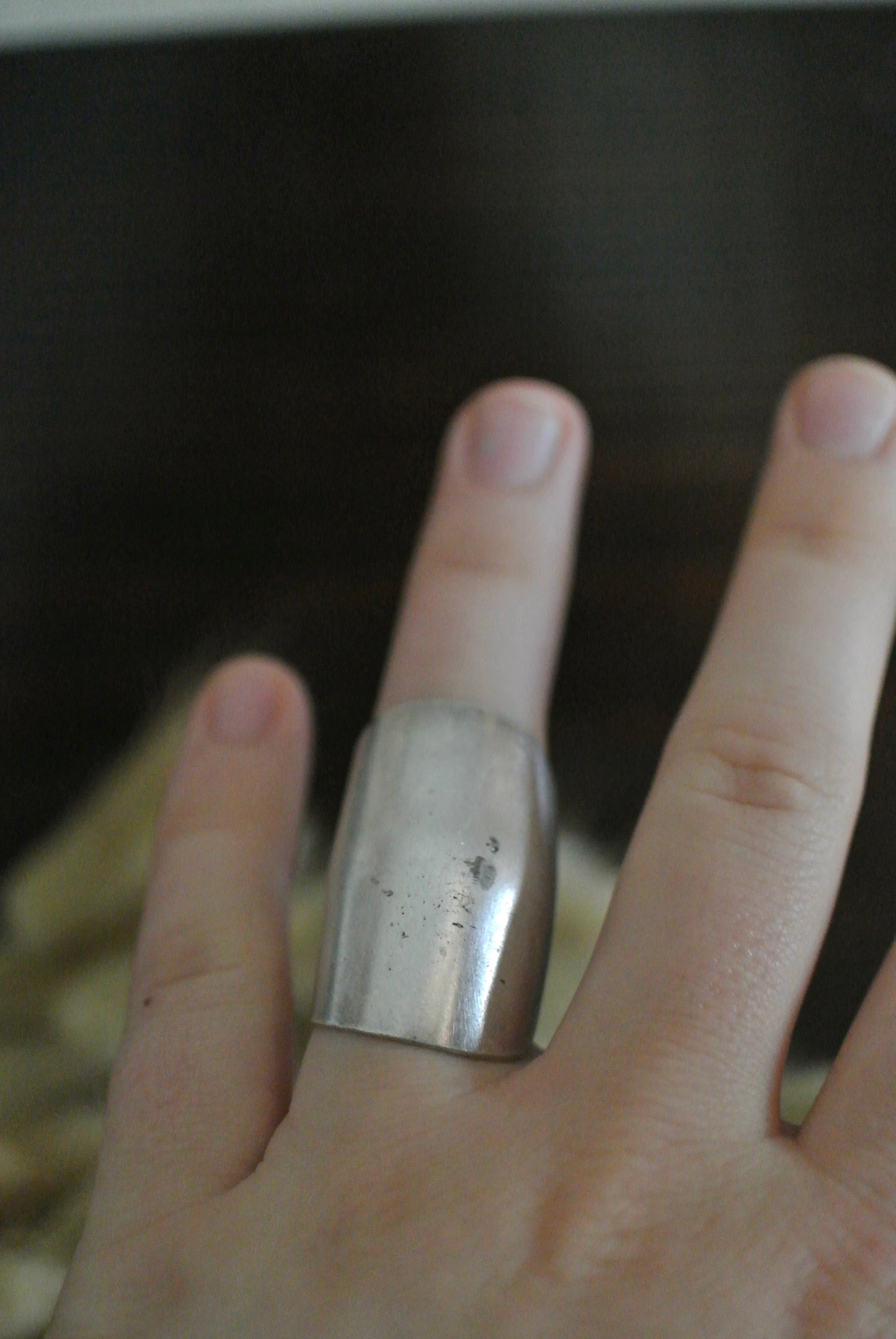 Silver Plated Spoon Ring (7.5)